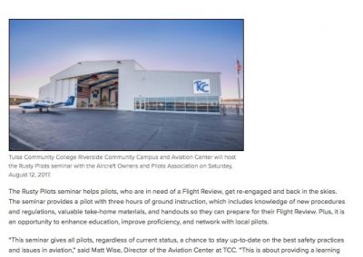 TCC Rusty Pilots News Release